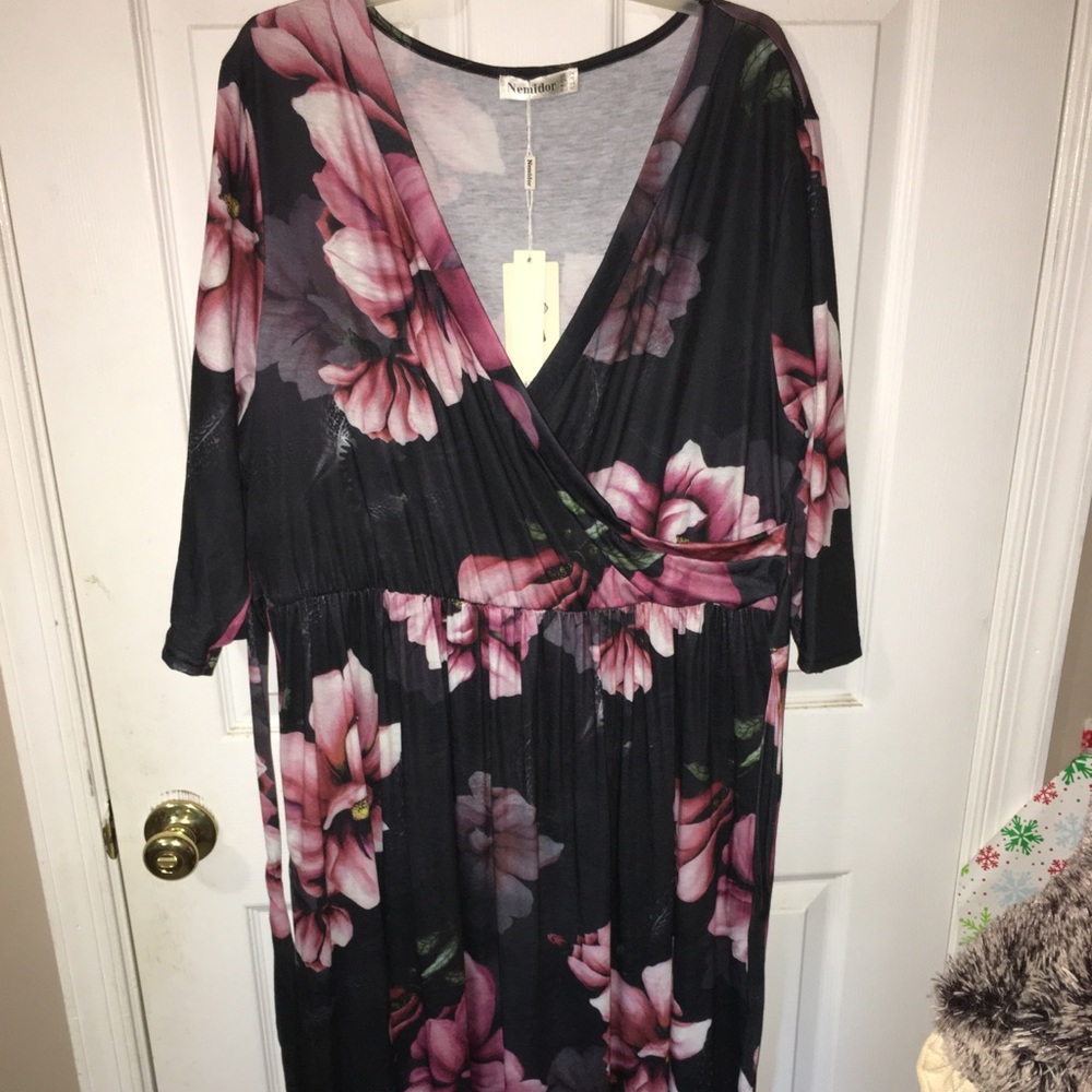 Nemidor Floral Dress US size 20 NWT never worn!